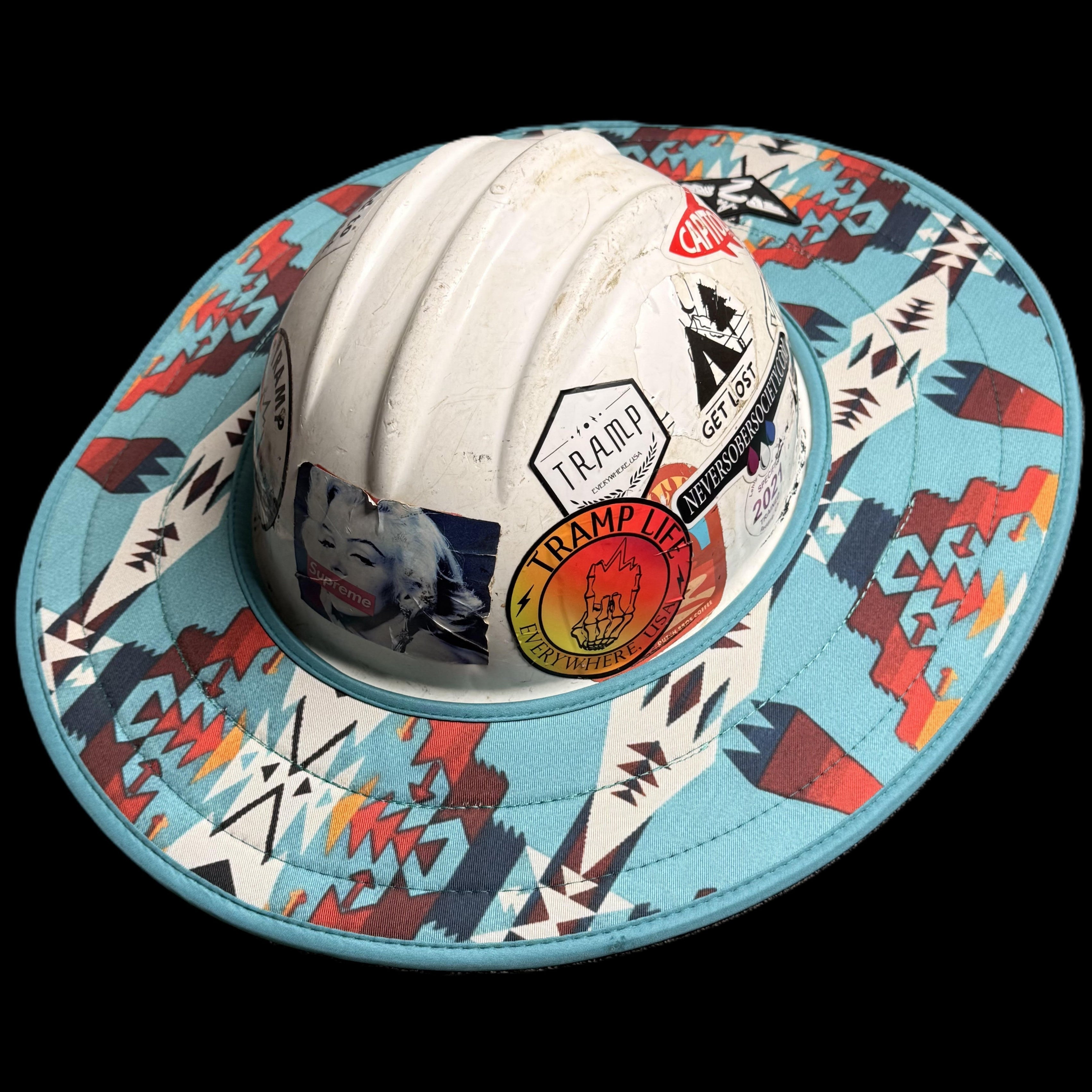 Turquoise Dual Hard Hat Sun Shade – Tramp Life Industries