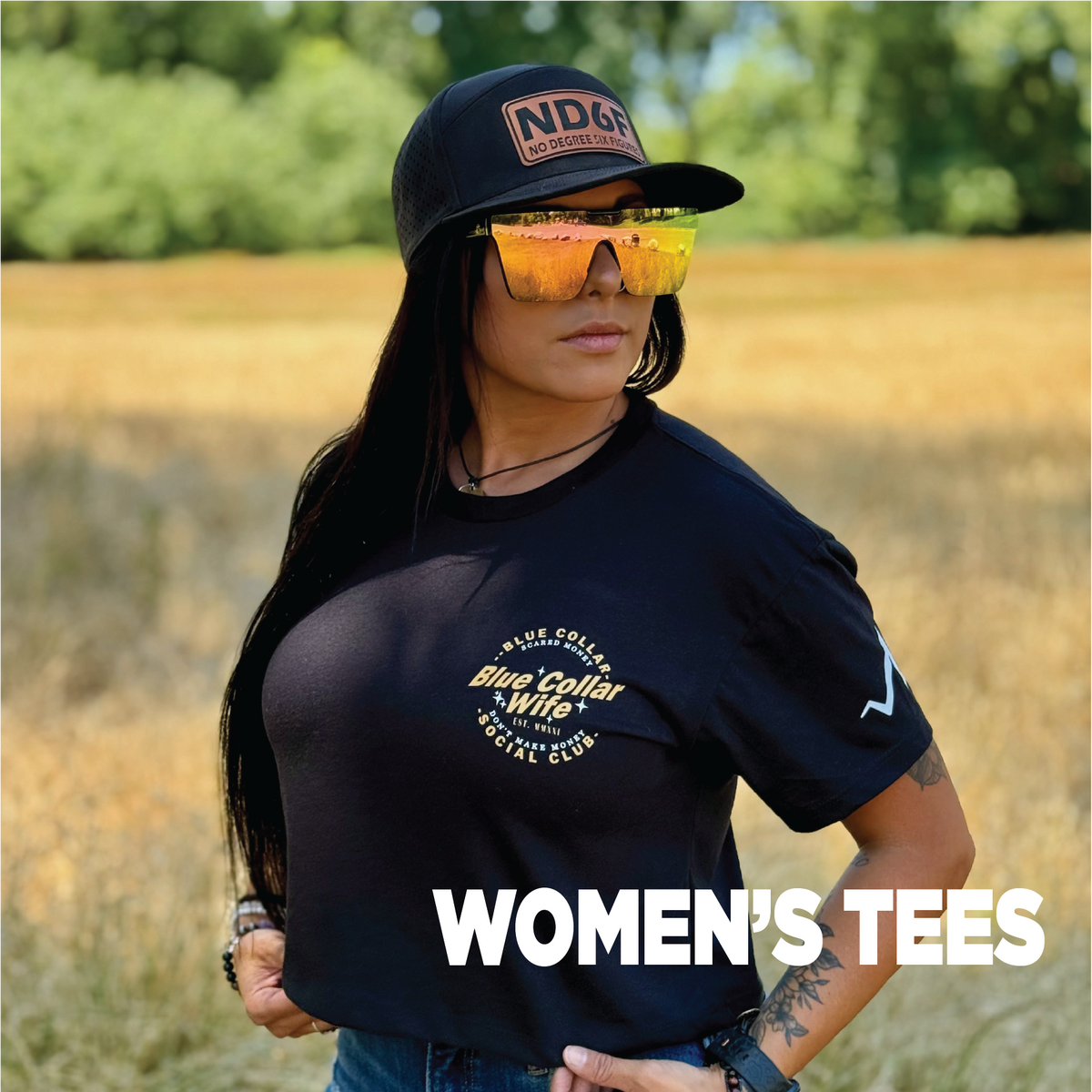 Women's Blue Collar Shirts | Crop Tops and T- Shirts