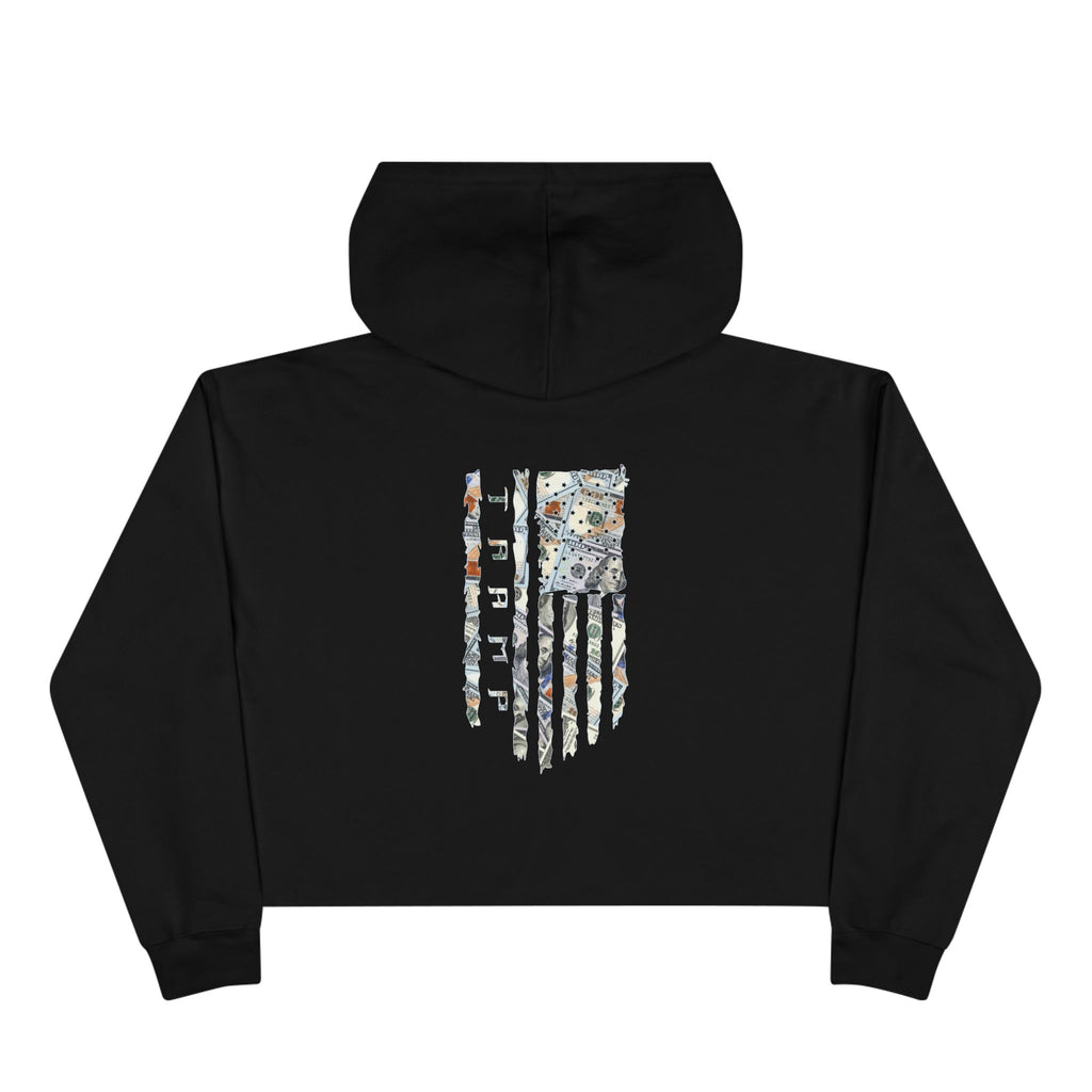 Money Flag Crop Hoodie