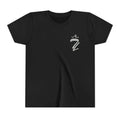Black blue collar kids shirt with TL for Tramp Life and lightning bolt on top 