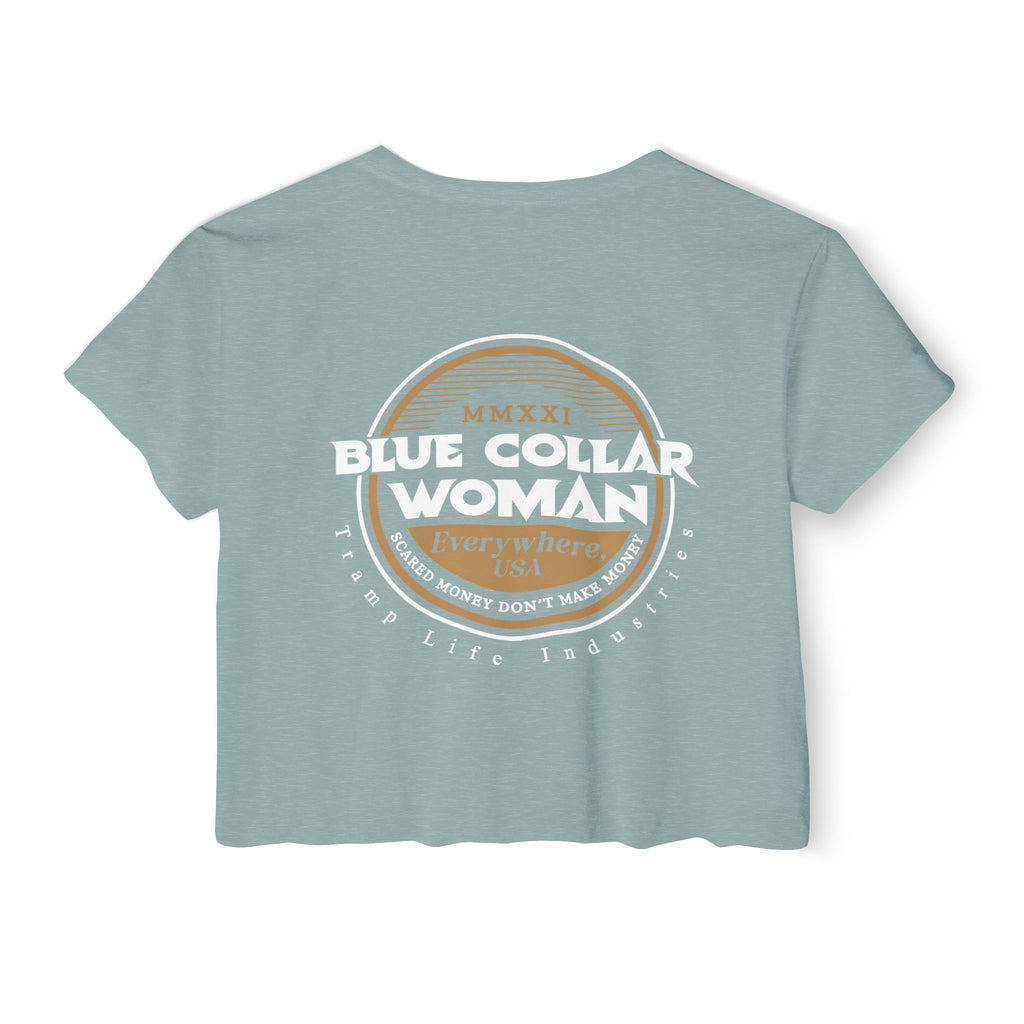 Blue Collar Woman Scared Money Crop