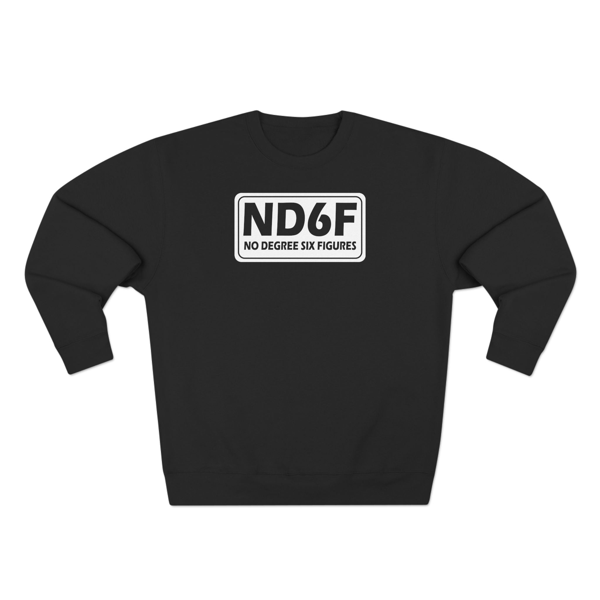 ND6F Crewneck Sweatshirt-Sweatshirt-Printify-S-Black-TrampLife
