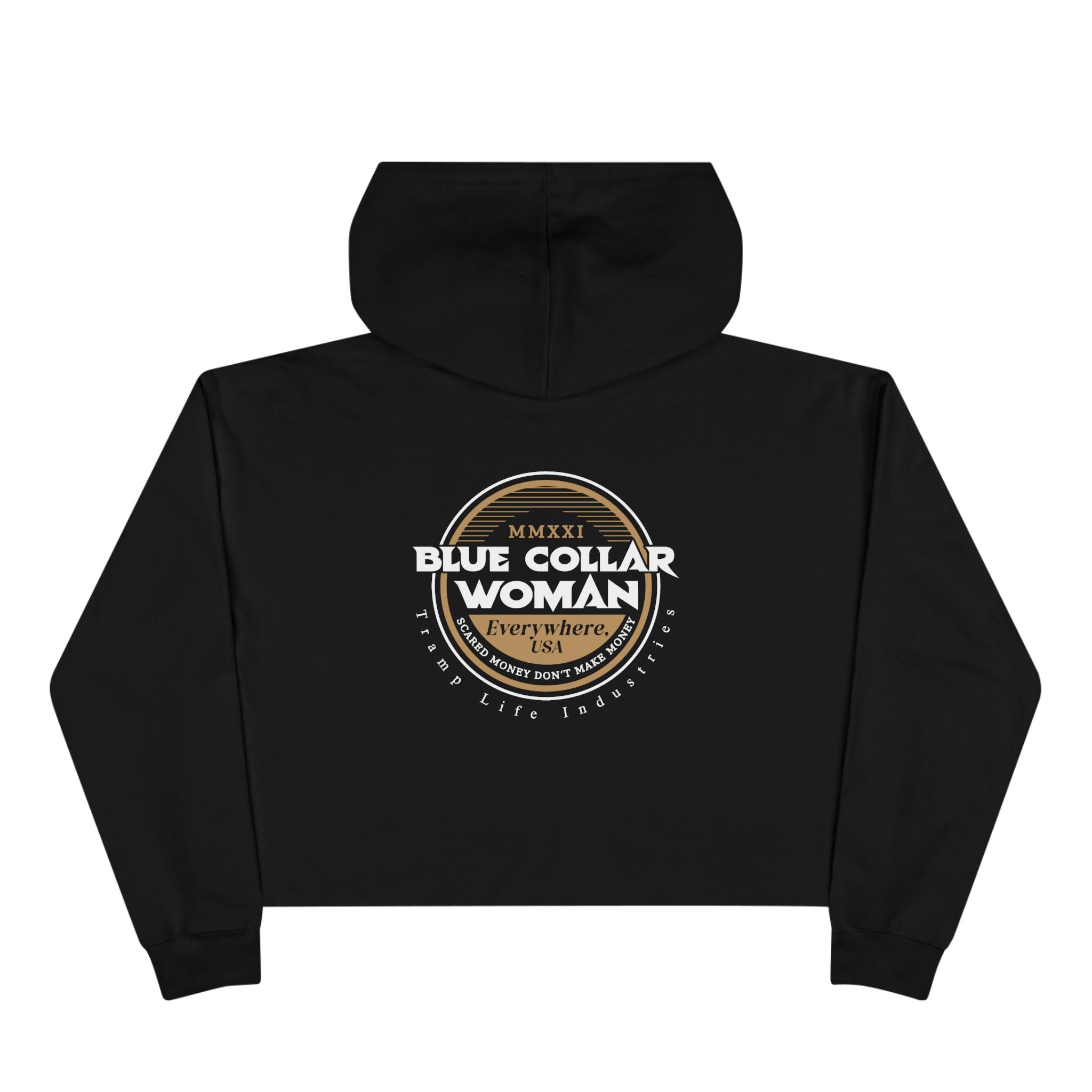 Blue Collar Woman Crop Hoodie