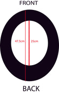 a diagram of the dimensions of a sunshade from tramp life showing if it will fit a hard hat or not
