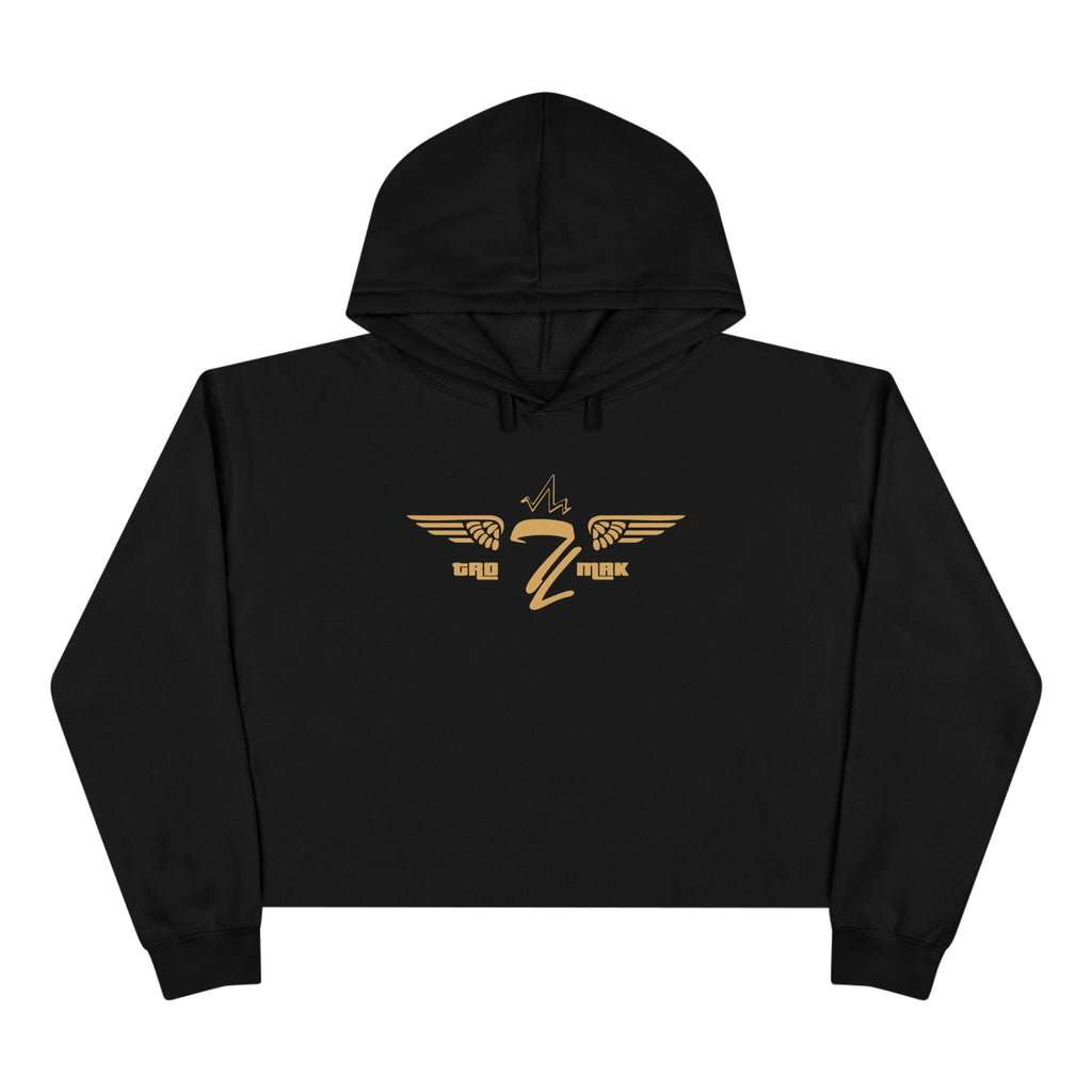 Gold Winged TL Crop Hoodie