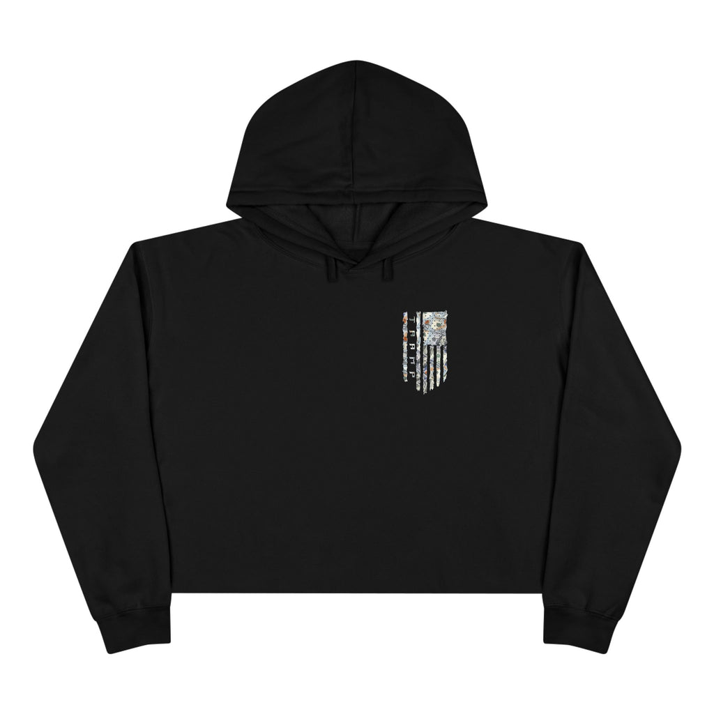Money Flag Crop Hoodie