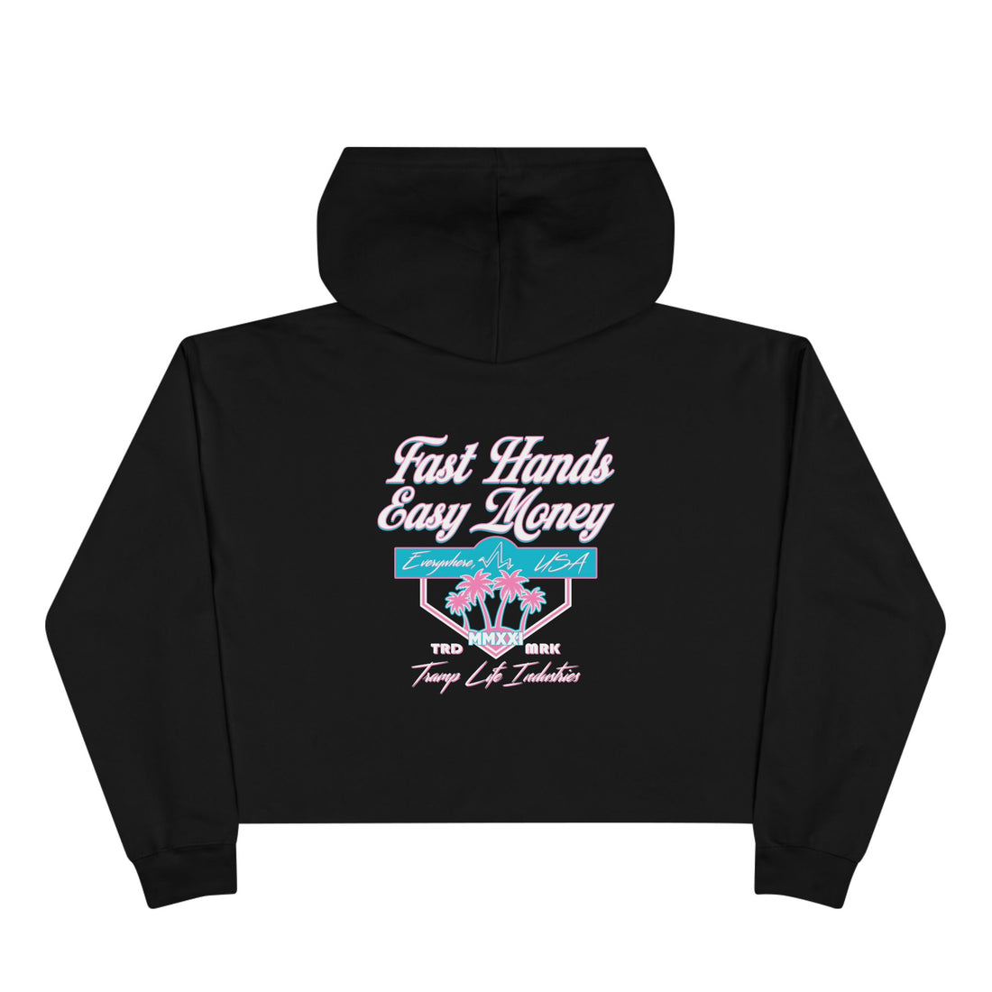 Fast Hands Easy Money Miami Crop Hoodie