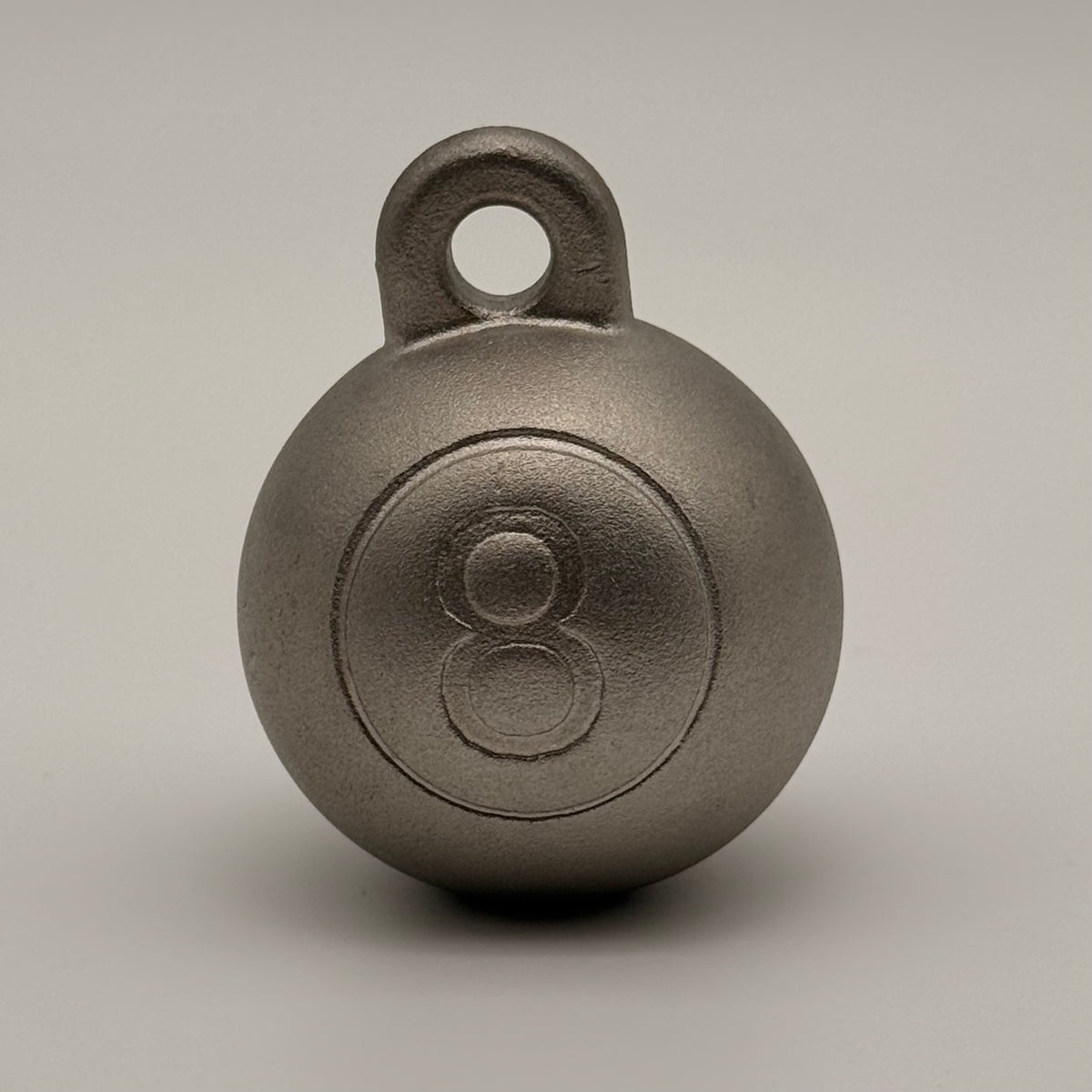  the 8 ball plumb bob from tramp life industries in stainless steel 304 front view.