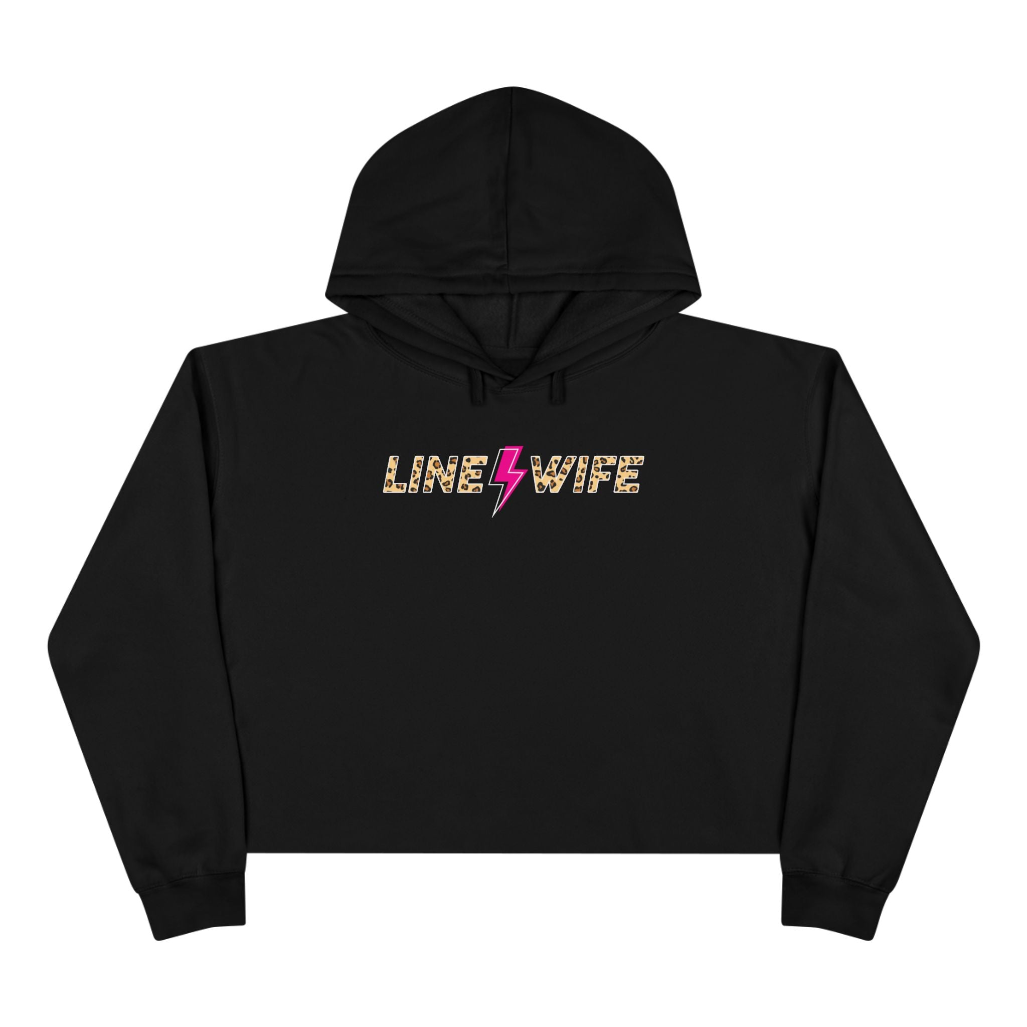 Line Wife Cheetah Crop Hoodie