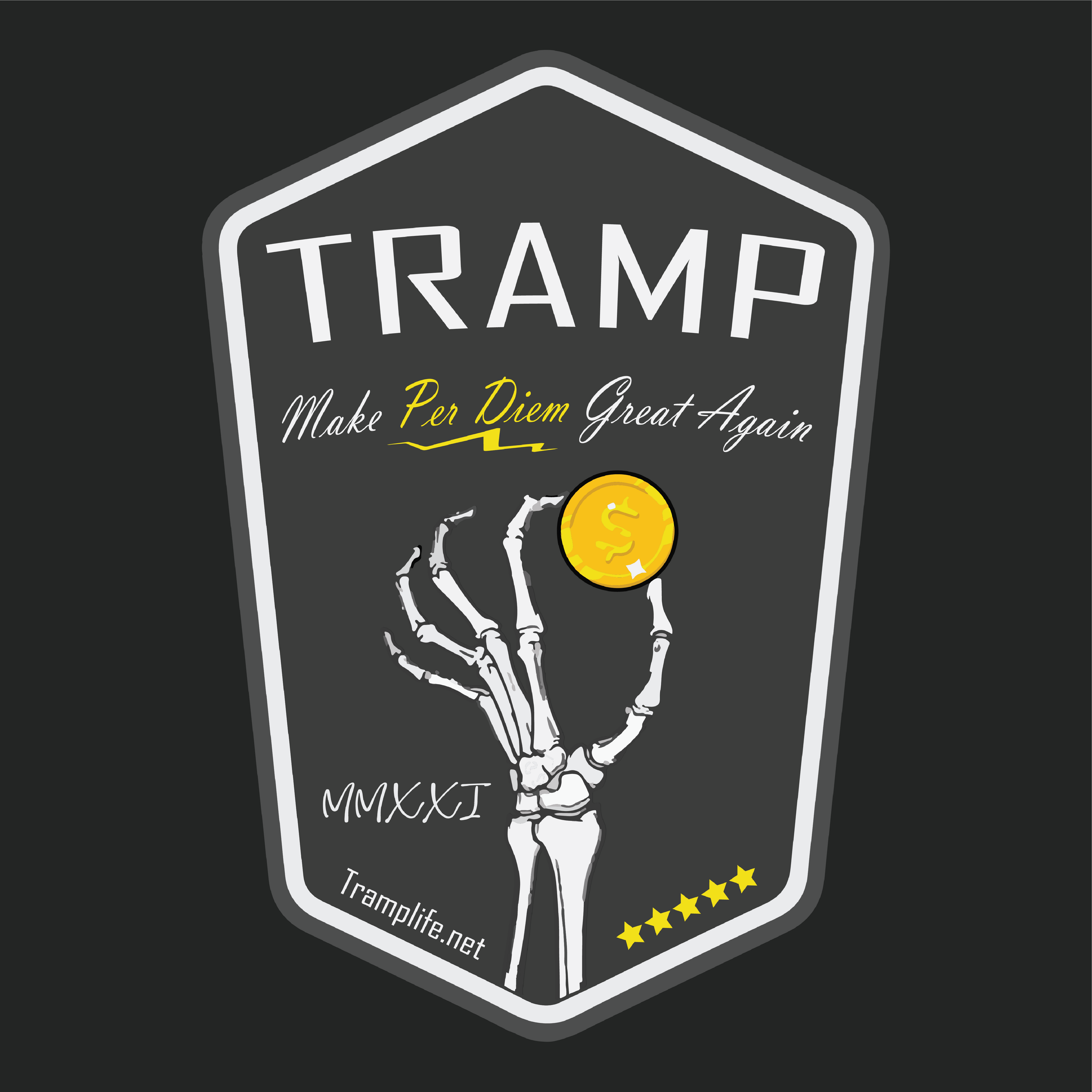 Dead To The Dollar Sticker 5x3.5