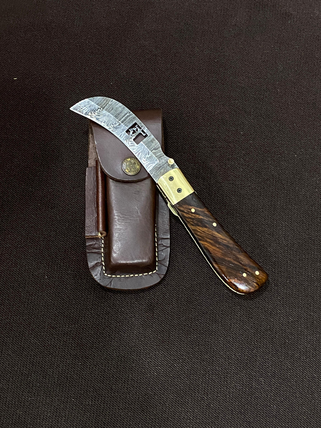 Wood Handle Hawksbill Knife