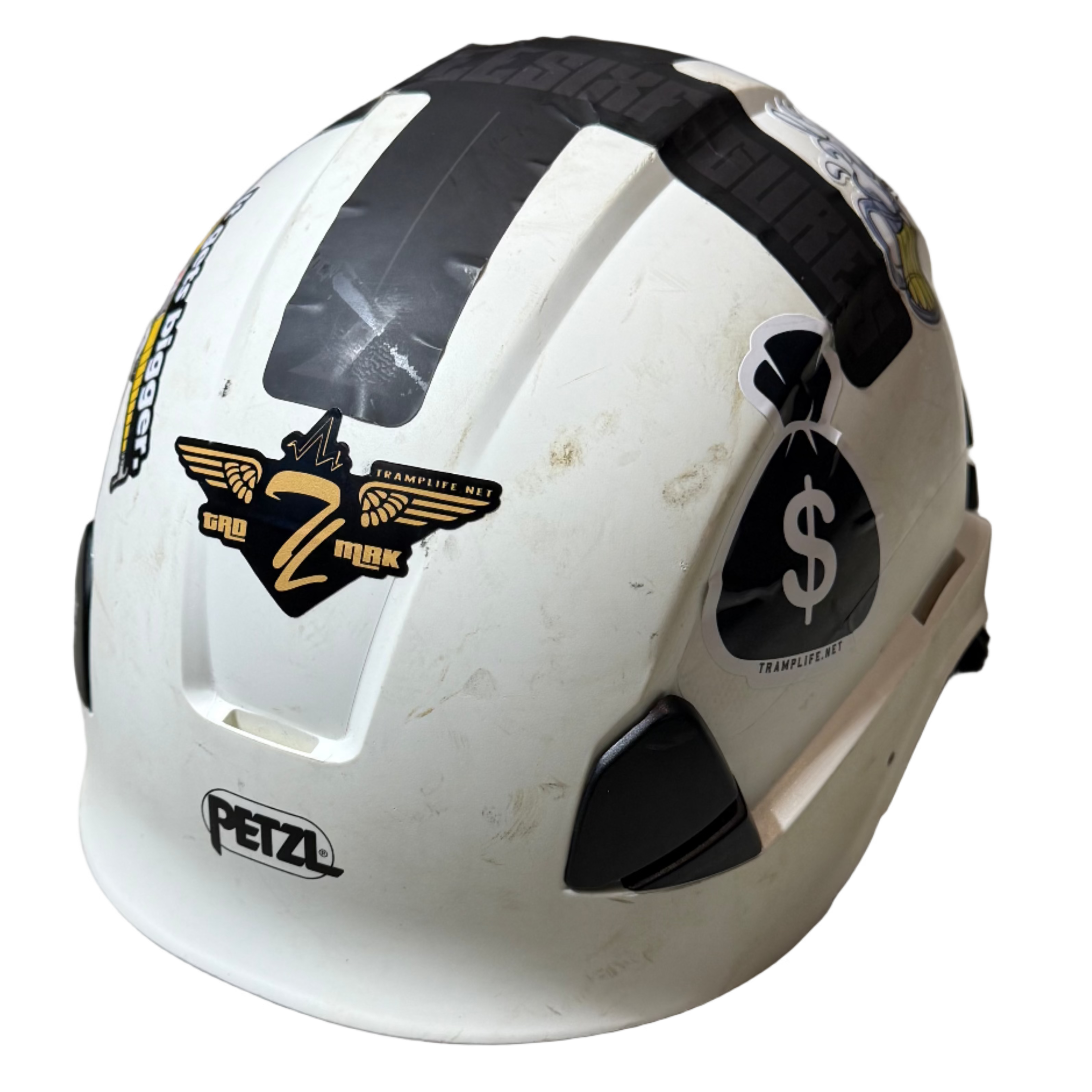 a white fly helmet from petzl