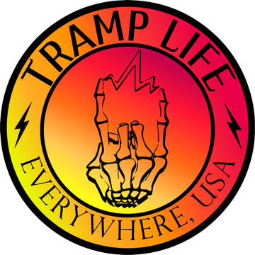 Tramp Life Sunset Sticker 3x3