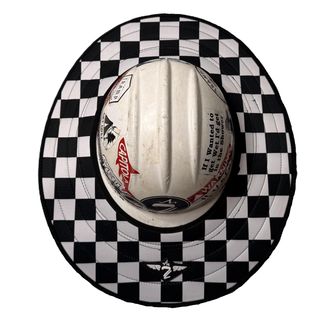 Checkered Dual Hard Hat Sun Shade
