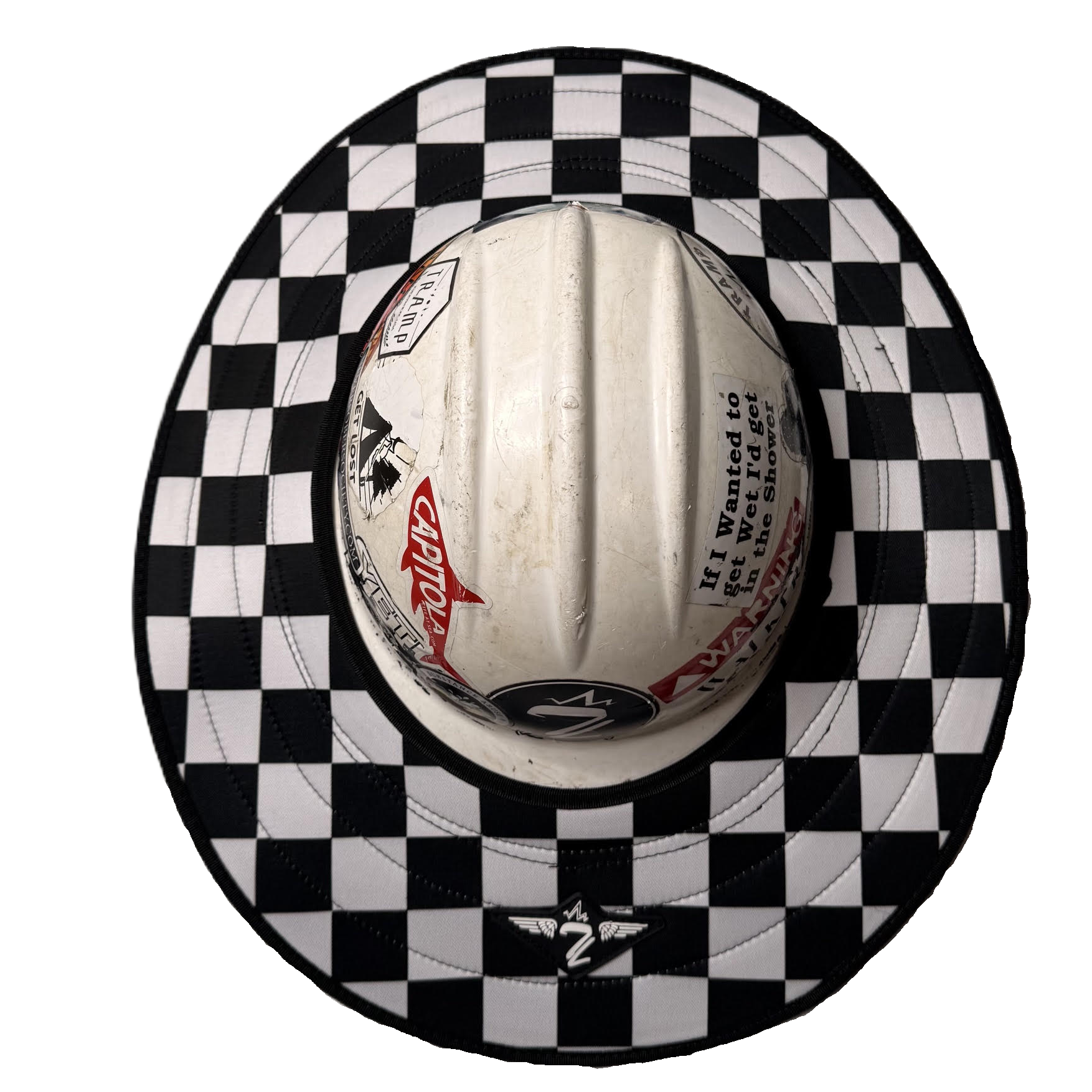 Checkered Dual Hard Hat Sun Shade