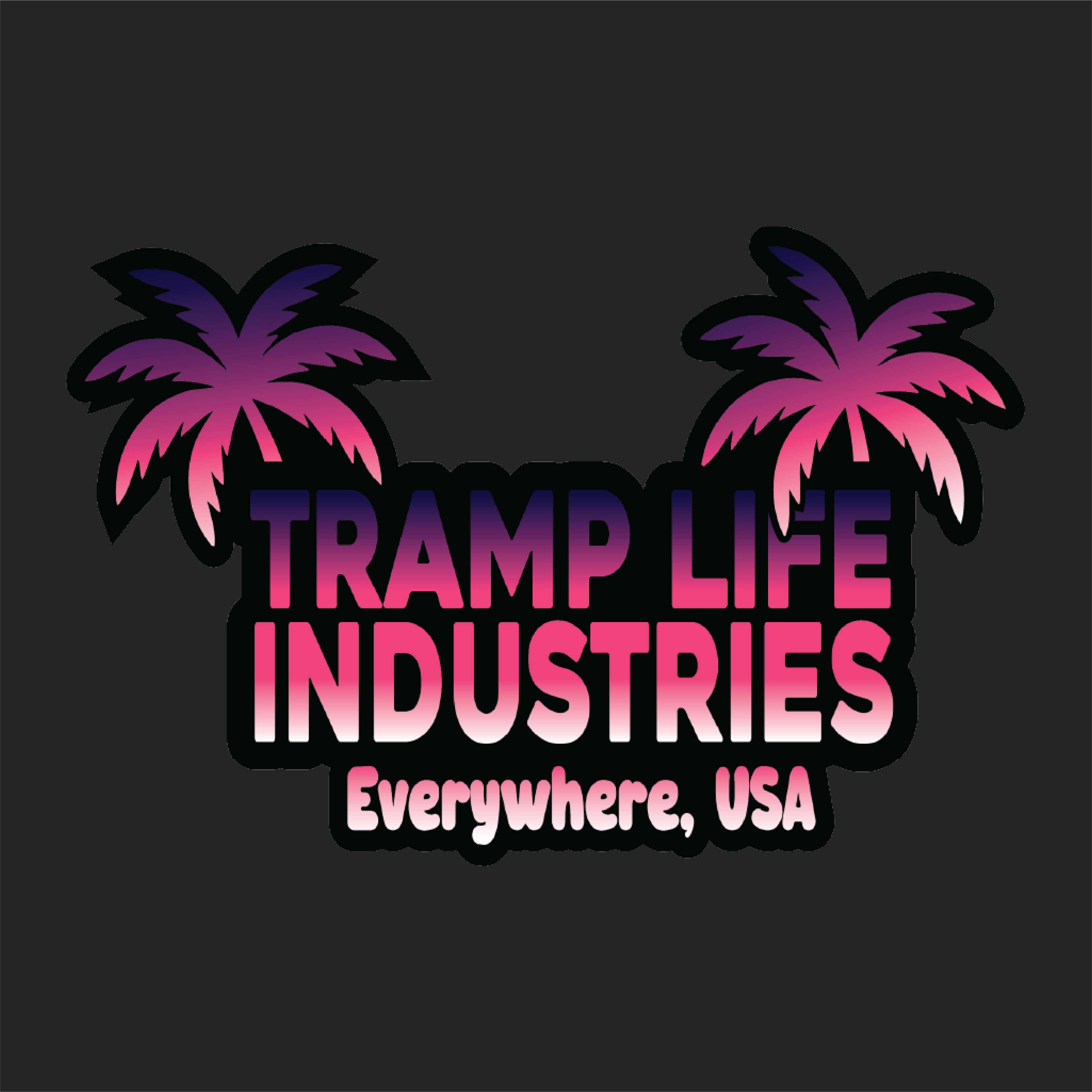 Tramp Life Island Vibes Sticker 3"