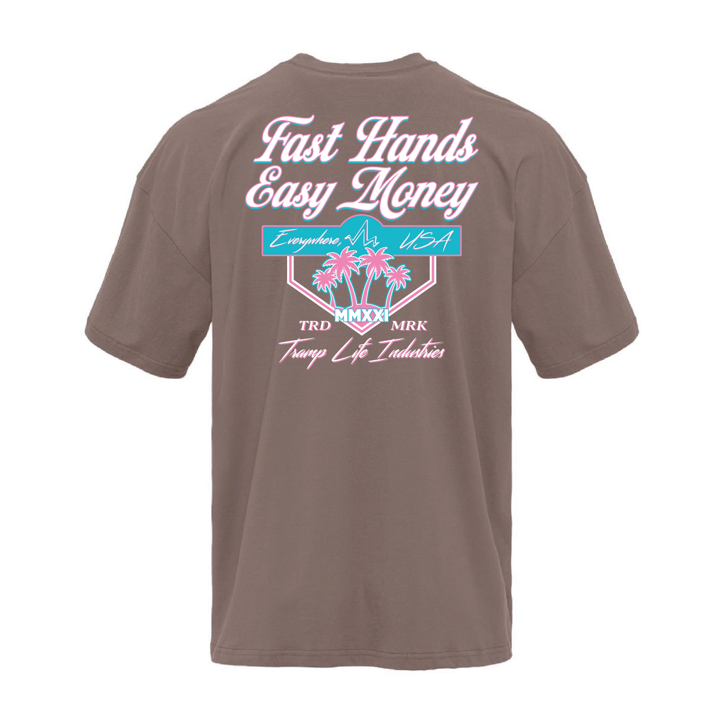 Fast Hands Easy Money Miami Oversized Cotton Tee