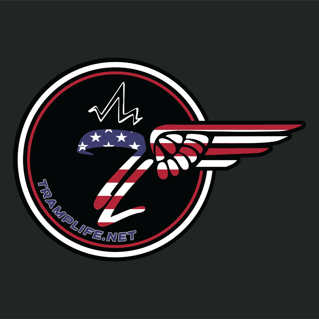 TL Half Wing American Flag Sticker 3"