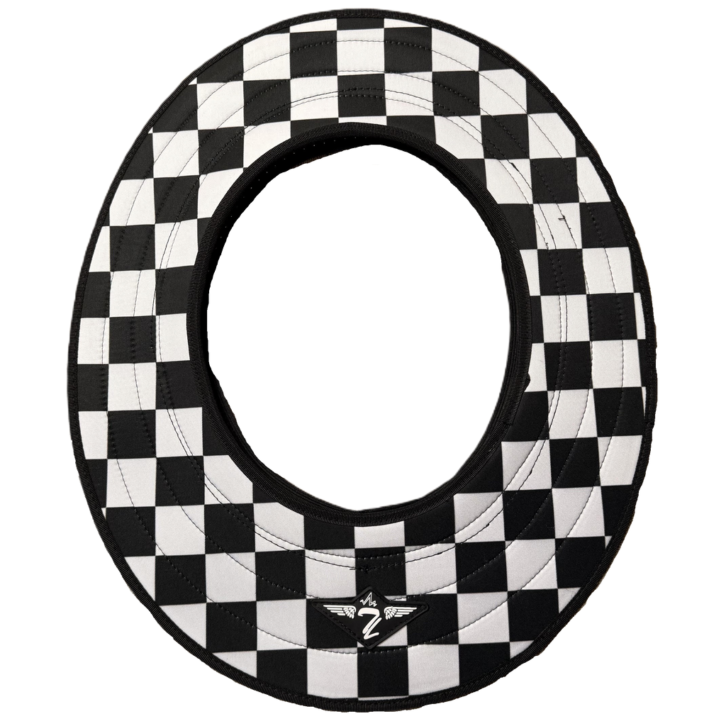 Checkered Dual Hard Hat Sun Shade