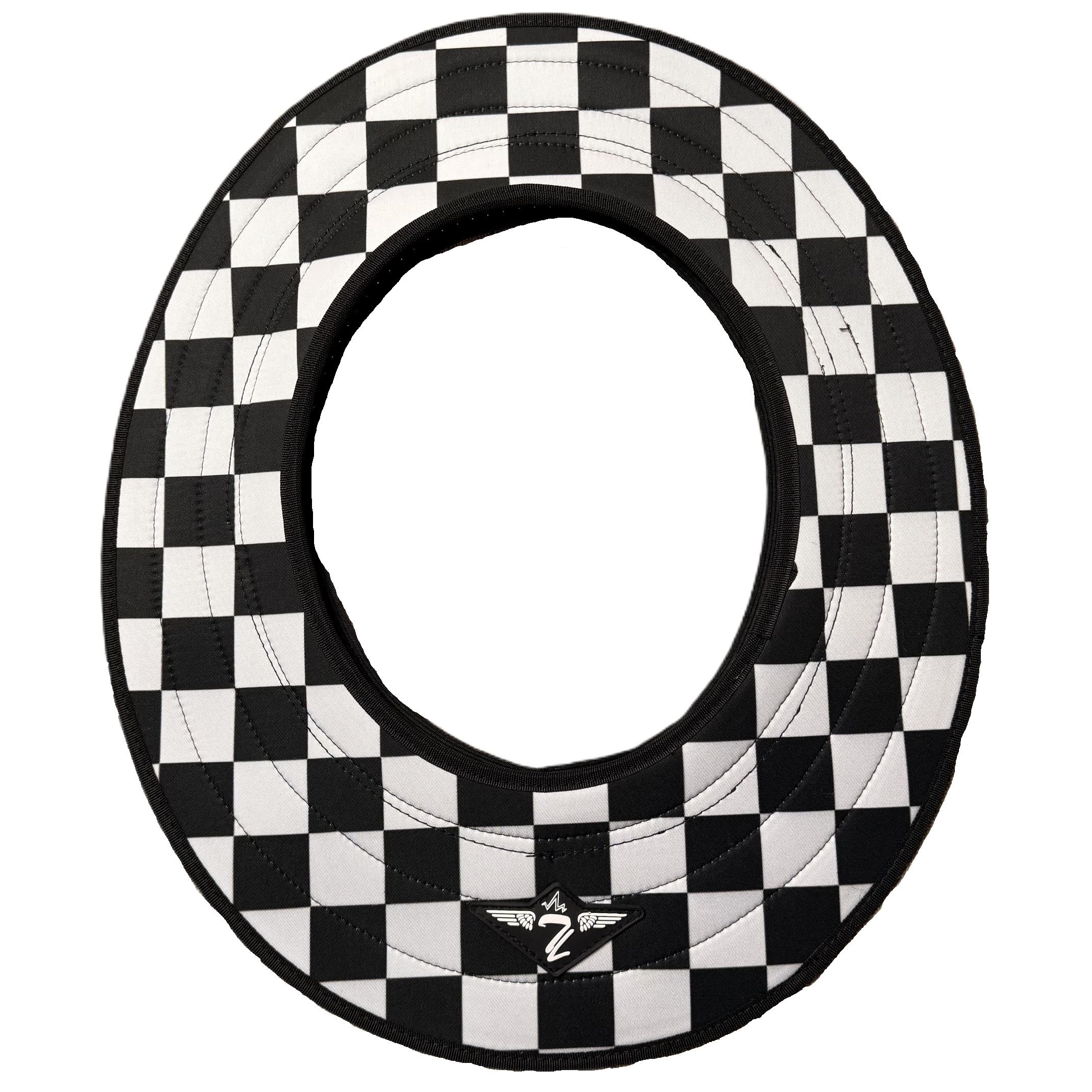 Checkered Dual Hard Hat Sun Shade