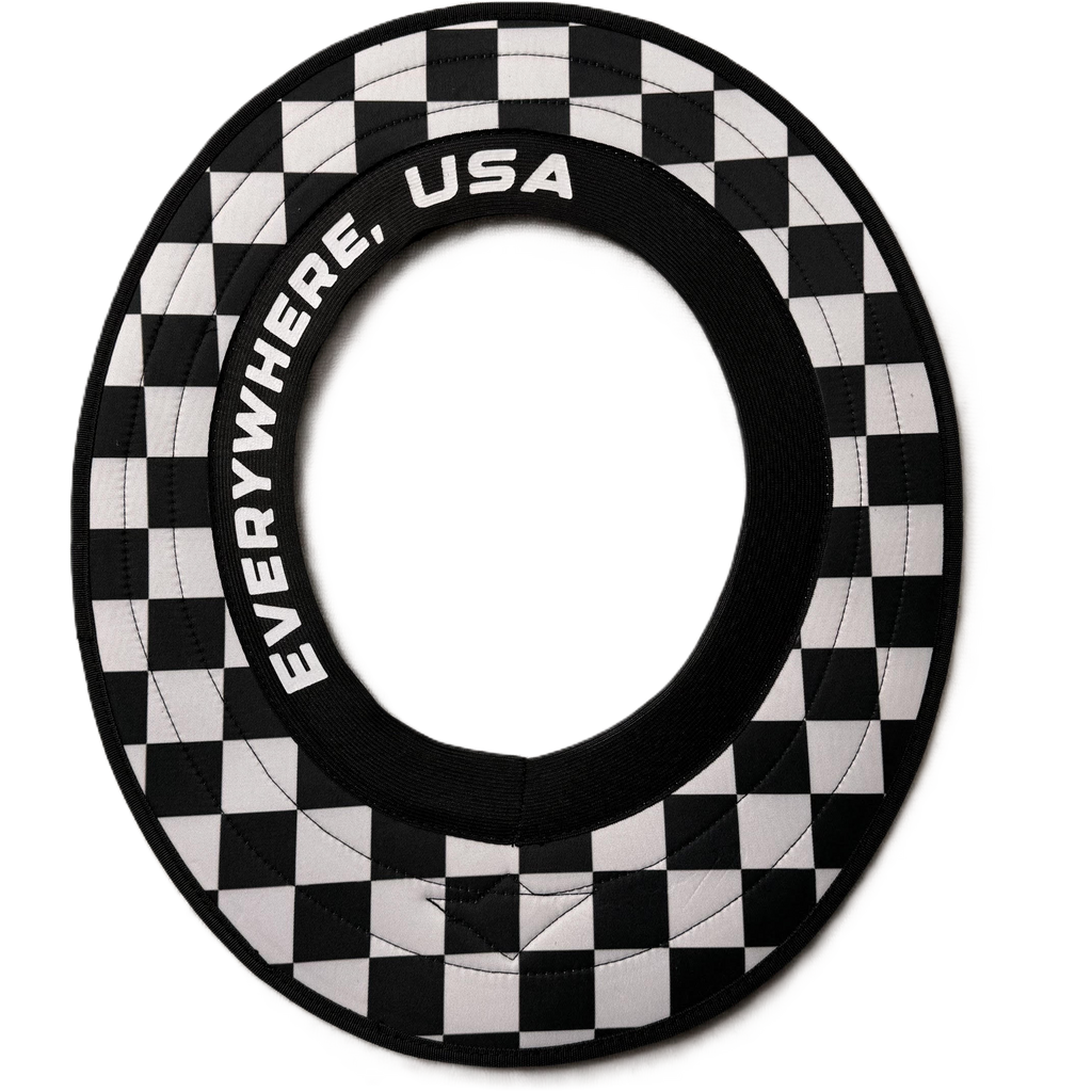 Checkered Dual Hard Hat Sun Shade