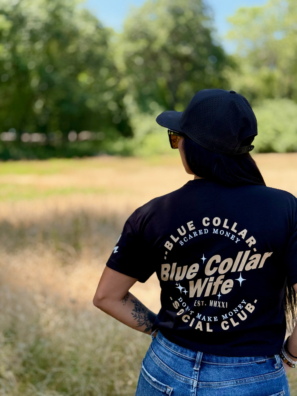 Blue Collar Wife Social Club Women's Crop Top