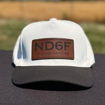 ND6F Water Resistant Curved Bill Snapback-TrampLife-White/Black-TrampLife