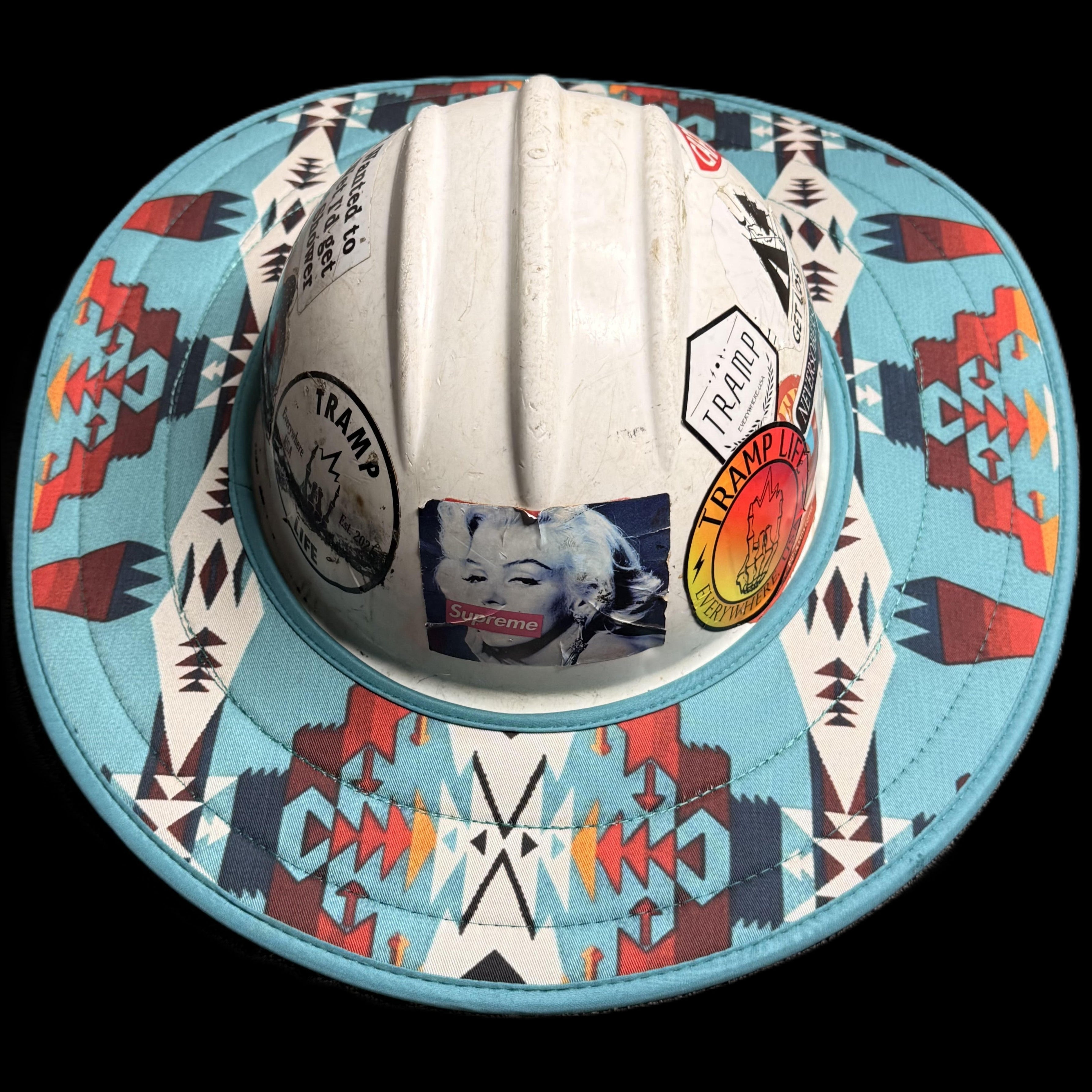 Turquoise Dual Hard Hat Sun Shade