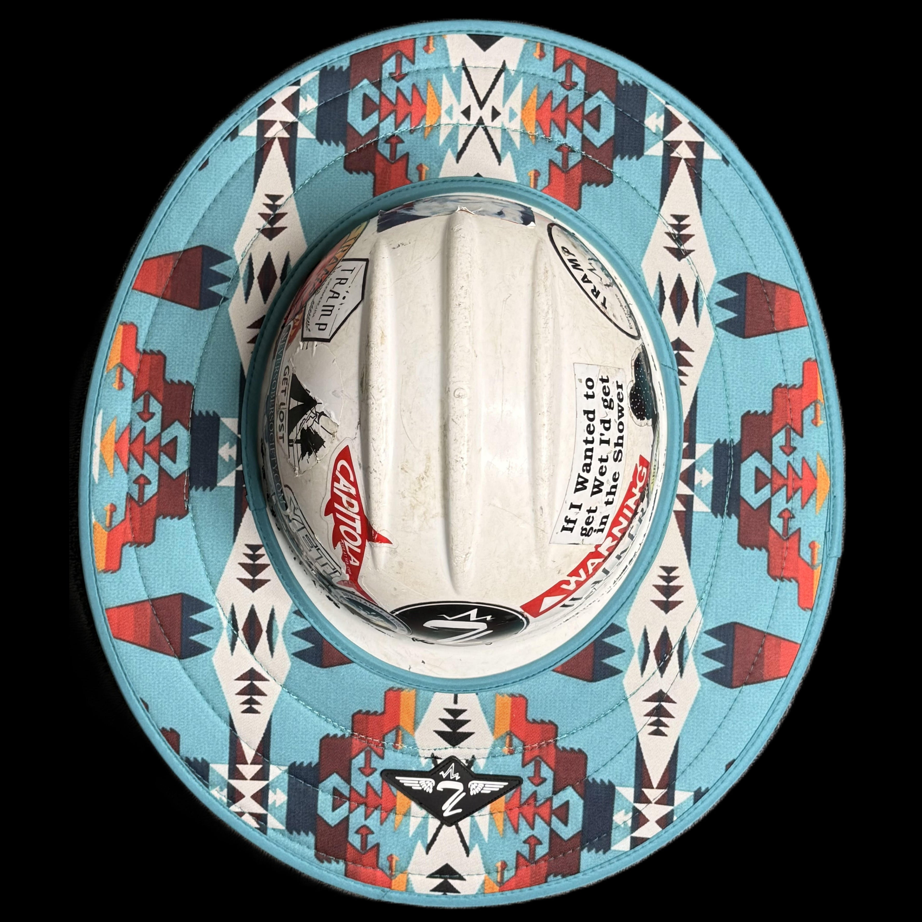 Turquoise Dual Hard Hat Sun Shade