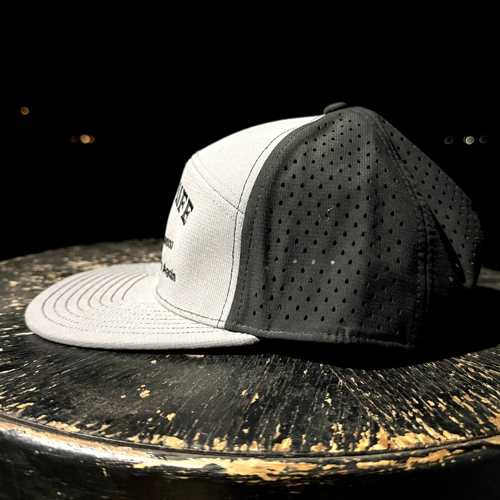 gray and black hat from tramp life that says make per diem great again