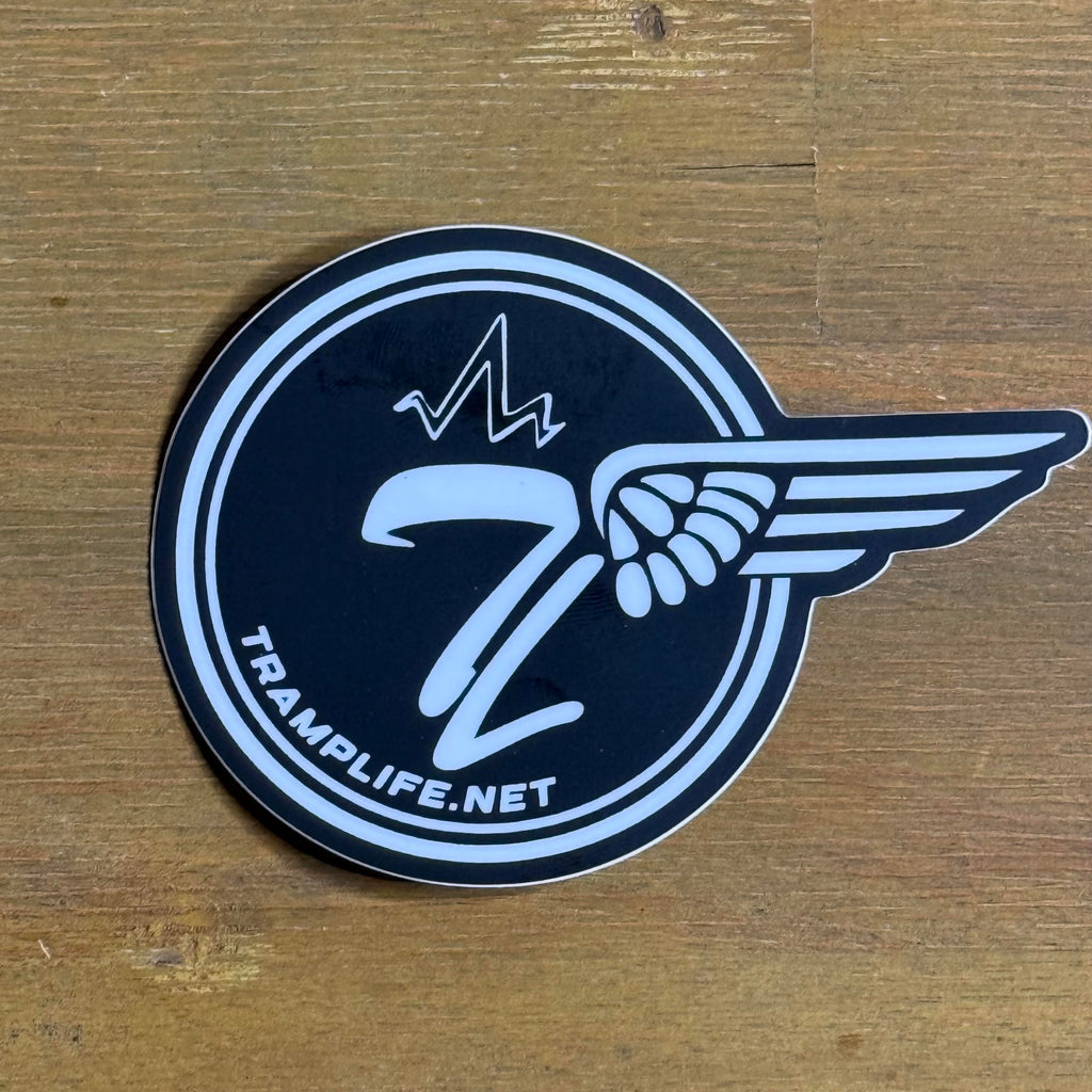 TL Half Wing B/W Sticker 4"