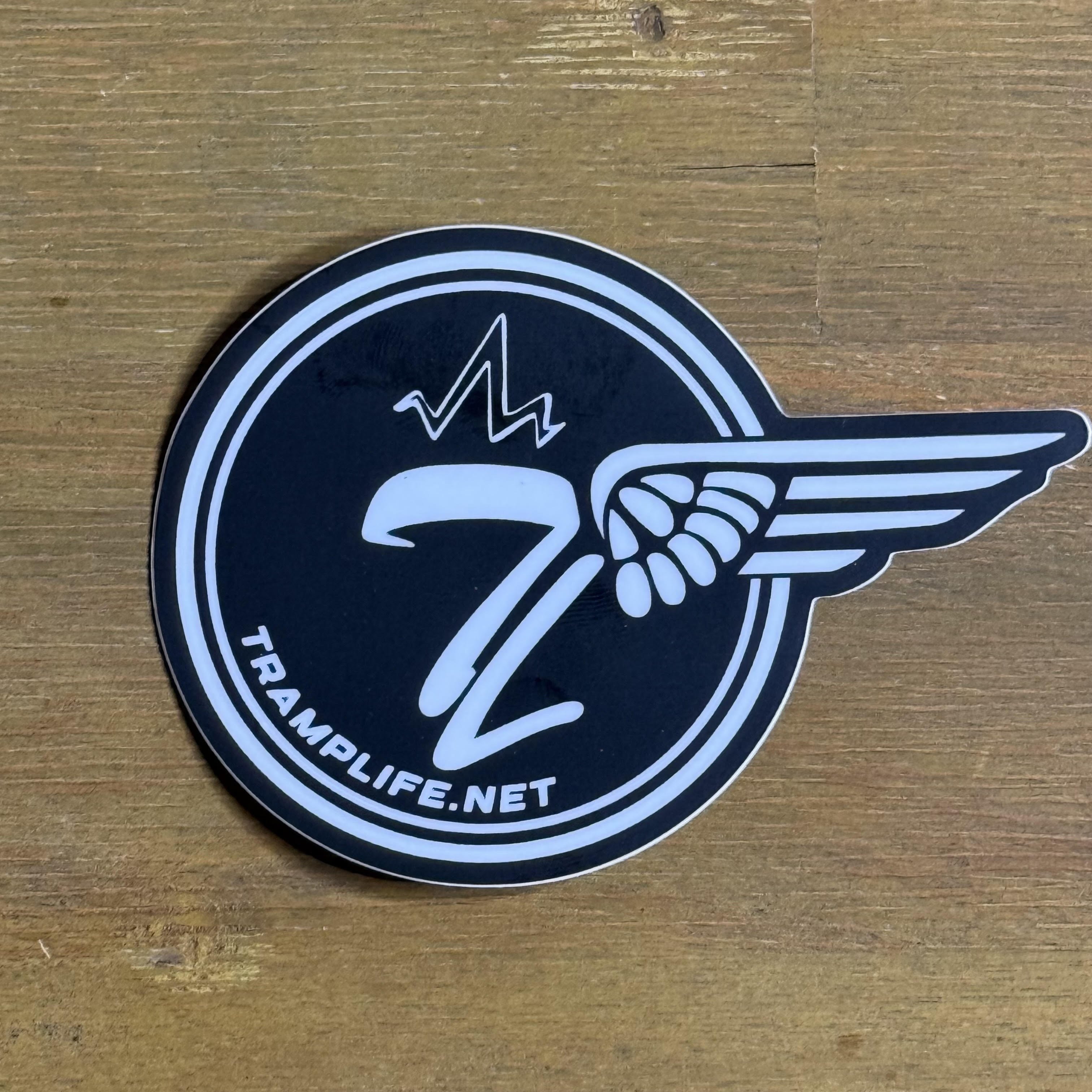TL Half Wing B/W Sticker 4"