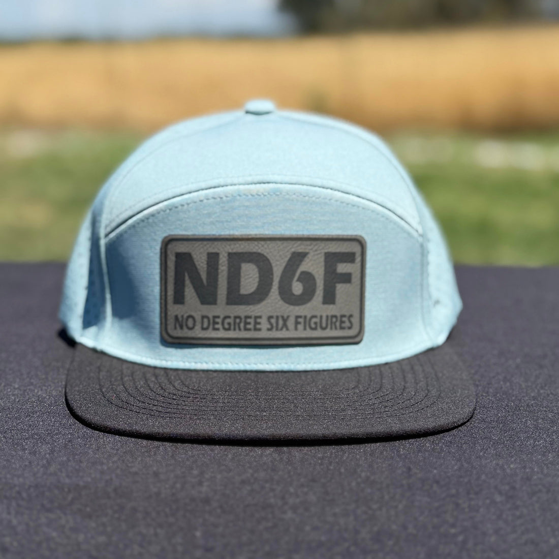 ND6F Water Resistant Flat Bill Hat-TrampLife-Black-TrampLife - No Degree Six Figures