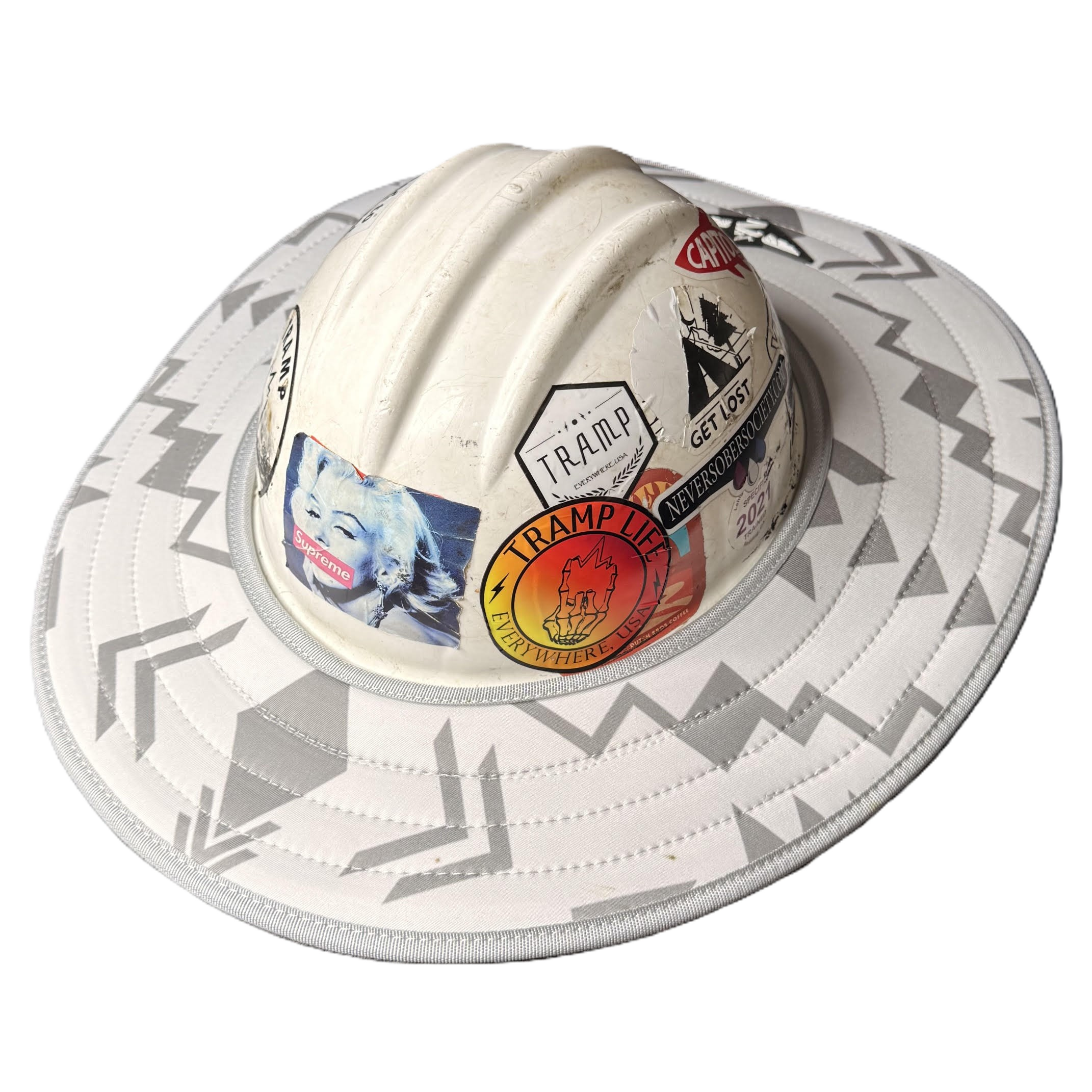 White Pendleton Dual Hard Hat Sun Shade